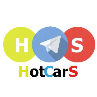 😎 HotCars coches, automotriz, telegram, logo telegram sticker
