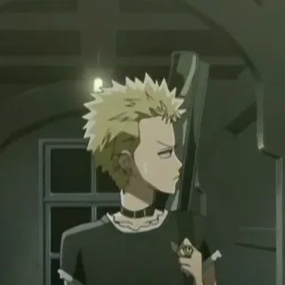 😒 Anime, Punk, Nhân vật, Vòng cổ, Gothic telegram sticker