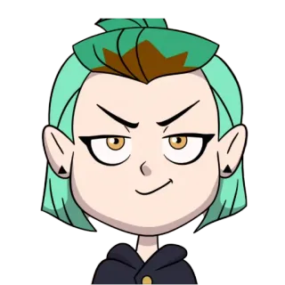 😑 Amity Blight The Owl House การ์ตูน, ตัวละคร, แอนิเมชัน, สีหน้า, ยิ้มเยาะ, บ้านนกฮูก, อมิตี้ ไบลท์ telegram sticker