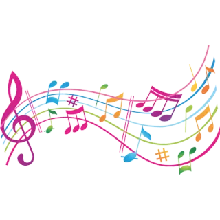 🎵 música, notas, colorido, clave de sol, melodia, harmonia telegram sticker
