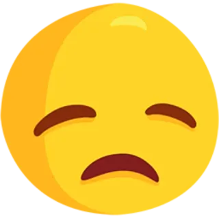 😞 Emoji, Triste, Mécontent, Jaune, Visage, Expression telegram sticker