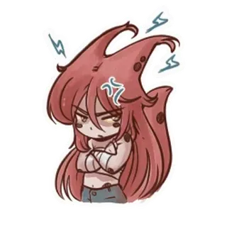 🤩 Anime, Manga, Sticker, Illustration, Wütend, Cartoon telegram sticker