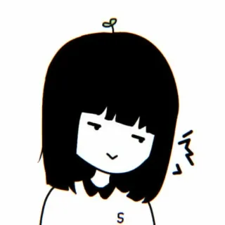 🧊 Desenho animado, Ilustração, Menina, Fofo, Desenho, Personagem telegram sticker