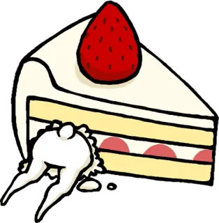 🍰 dessert, cake, strawberry, sweet, food telegram sticker