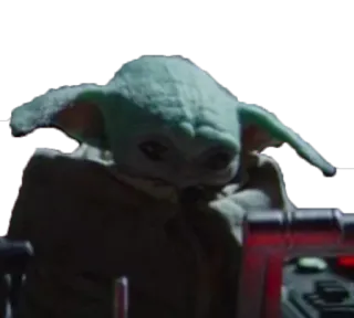 😣 Grogu The Mandalorian Grogu, Baby Yoda, The Mandalorian, Star Wars, Süß, Cartoon, Sci-Fi telegram sticker