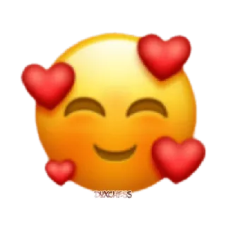 🥰 DUXCHESS 絵文字, ハート, 笑顔, 幸せ, 愛, かわいい telegram sticker