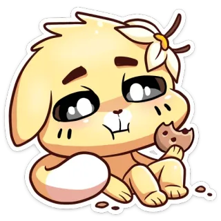 🍪 chó, dễ thương, bánh quy, phim hoạt hình, động vật, thú cưng, nhãn dán telegram sticker