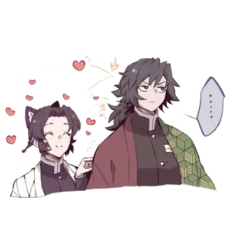 🥰 Shinobu Kocho Demon Slayer Anime, Thanh Gươm Diệt Quỷ, Shinobu Kocho, Giyu Tomioka telegram sticker