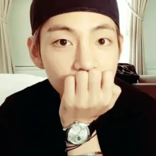 😐 V K-pop, BTS, singer, musician, celebrity, Korean, idol telegram sticker