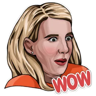 😱 WOW expresión, reacción, mujer, wow telegram sticker