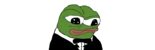 🤵 Pepe the Frog meme, Pepe, frog, internet culture, tuxedo telegram sticker