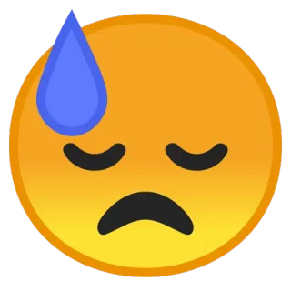 😓 Emoji, Keringat, Khawatir, Wajah telegram sticker
