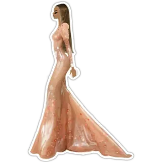 🚶 Frau, Kleid, Mode, Glamour, Abendkleid, Stil, Illustration telegram sticker