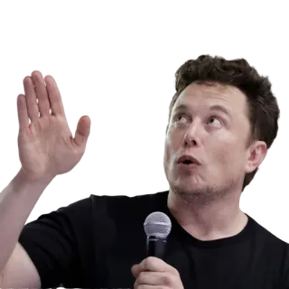 ☝️ Elon Musk elon musk, empreendedor, microfone, alto-falante, tesla, spacex telegram sticker