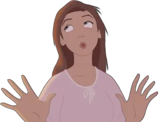 🙄 animazione, donna, meme, divertente, ragazza telegram sticker