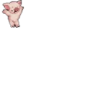 🐖 cerdo, animal, lindo, saludando, dibujos animados, pegatina whatsapp sticker
