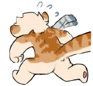 👣 Bär, Tier, Rennen, Cartoon, Niedlich whatsapp sticker
