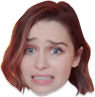 Emilia Clarke Makes Weird Faces telegram stickers