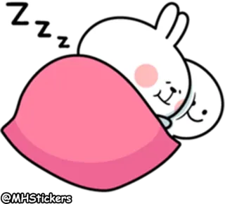 😴 ZZZ sleep, sleeping, zzz, cute, cartoon, animal, rabbit telegram sticker
