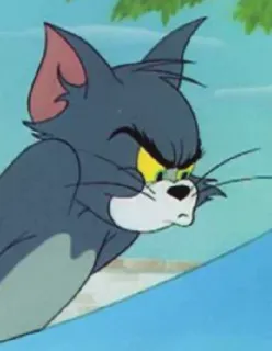 😤 Tom Tom and Jerry cartoon, cat, angry, meme, funny telegram sticker