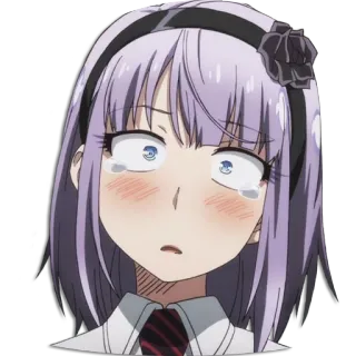 😢 Anime, Mädchen, weinend, Tränen, emotional, kawaii, Sticker telegram sticker
