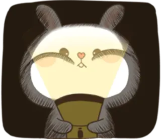 😙 rabbit, cute, animal, cartoon, kawaii, bunny telegram sticker
