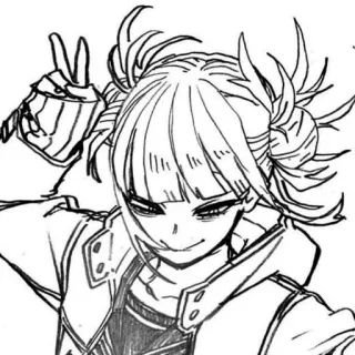 ❔ Himiko Toga My Hero Academia 애니메이션, 나의 히어로 아카데미아, 토가 히미코, 캐릭터, 만화 telegram sticker