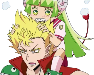👨‍👧 anime, monster, demon, horns, cute telegram sticker