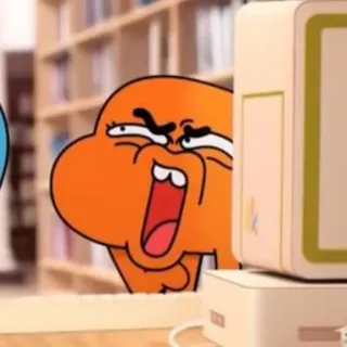 😱 Darwin Watterson The Amazing World of Gumball Kartun, Ikan, Oranye, Lucu, Animasi telegram sticker