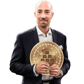 🎉 mann, gold, münze, barren, wirtschaft, finanzen telegram sticker