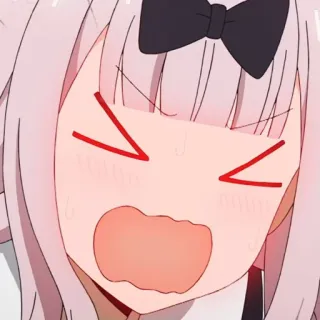 😳 Chika Fujiwara Kaguya-sama: Love Is War anime, chika fujiwara, kaguya-sama, angry, reaction, meme whatsapp sticker