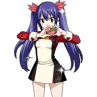 😻 anime, girl, gift, heart, cute telegram sticker