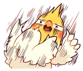 😧 vẹt mào, chim, dễ thương, hoạt hình, động vật, nhãn dán telegram sticker