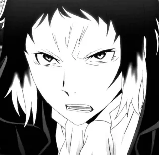 🐈‍⬛️ Akutagawa Ryuunosuke Bungou Stray Dogs Anime, Manga, Blanco y negro, Personaje, Akutagawa, Bungou Stray Dogs telegram sticker