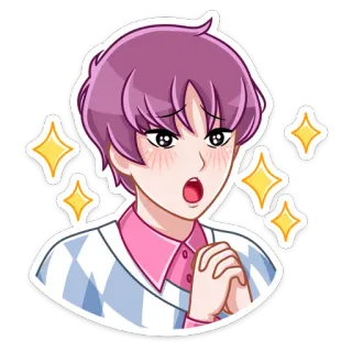 🤩 Anime, Personaje, Manga, Impactado, Kawaii, Estrellas telegram sticker
