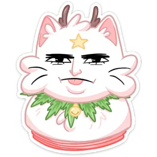 🌝 Katze, Aufkleber, süß, lustig, Meme, Stern, Cartoon telegram sticker