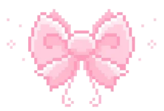 💘 bow, pink, pixel art, cute telegram sticker