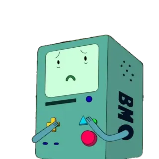 😟 BMO Adventure Time BMO, Adventure Time, Cartoon, Figur telegram sticker