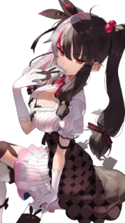 😋 anime, ragazza, gotico, illustrazione, arte telegram sticker