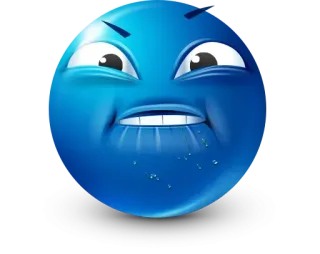 🤩 Emoji, Meme, Azul whatsapp sticker