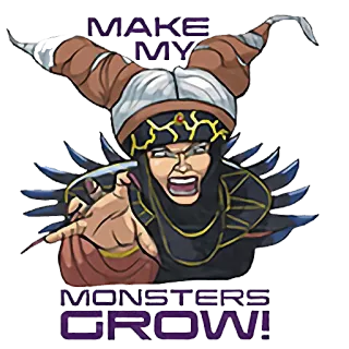 👉 MAKE MY MONSTERS GROW! monster, grow, magic, wizard, fantasy telegram sticker