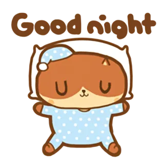 💤 Good night selamat malam, tidur, binatang, lucu, kartun telegram sticker