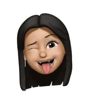 😜 emoji, sticker, cartoon, avatar, tongue telegram sticker