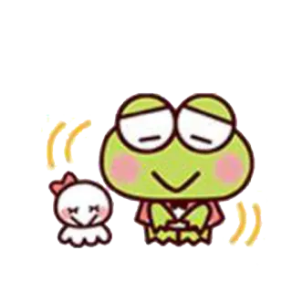 🙇 Keroppi keroppi, rana, lindo, kawaii, sanrio whatsapp sticker