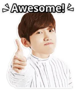👍 Awesome! awesome, thumbs up, positive, korean telegram sticker