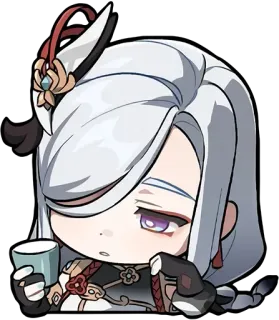 😒 Shenhe Genshin Impact อนิเมะ, สติกเกอร์, วิดีโอเกม, เก็นชิน อิมแพ็ค, เสิ่นเหอ telegram sticker