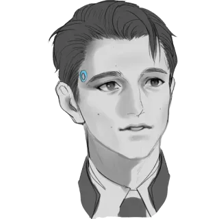 😄 Connor Detroit: Become Human android, connor, detroit become human, video game, character telegram sticker