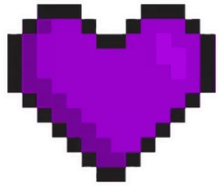 🌟 heart, pixel art, purple, pixelated heart, 8-bit, game, love telegram sticker