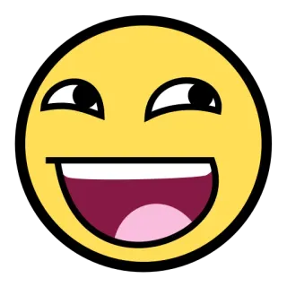 😄 faccina, giallo, meme, lol, ridere, emoji telegram sticker