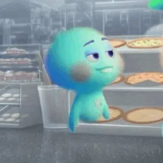 🐋 Joe Gardner Soul animowane, postać, dusza, pizza, disney, pixar telegram sticker